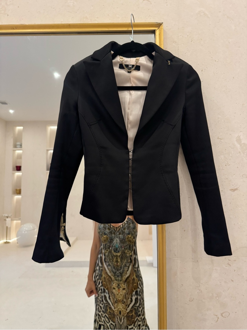 Elisabetha Franchi Black Tailored Women's Blazer Jacket - Brand Unspecified